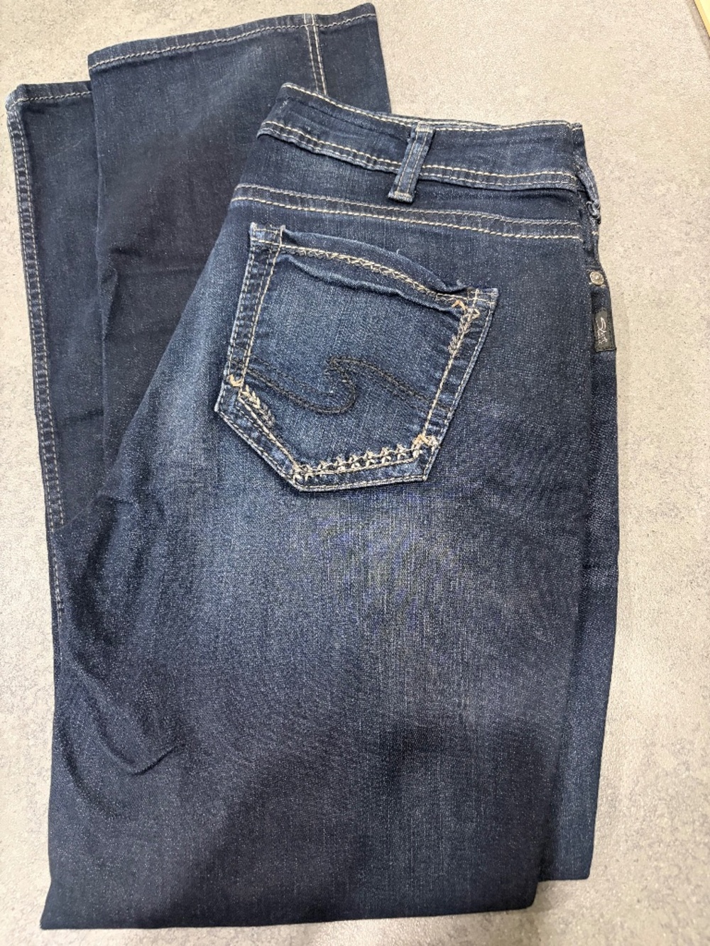 Silver Jeans Co. Dark Wash Suki Slim Boot Jeans Size 16